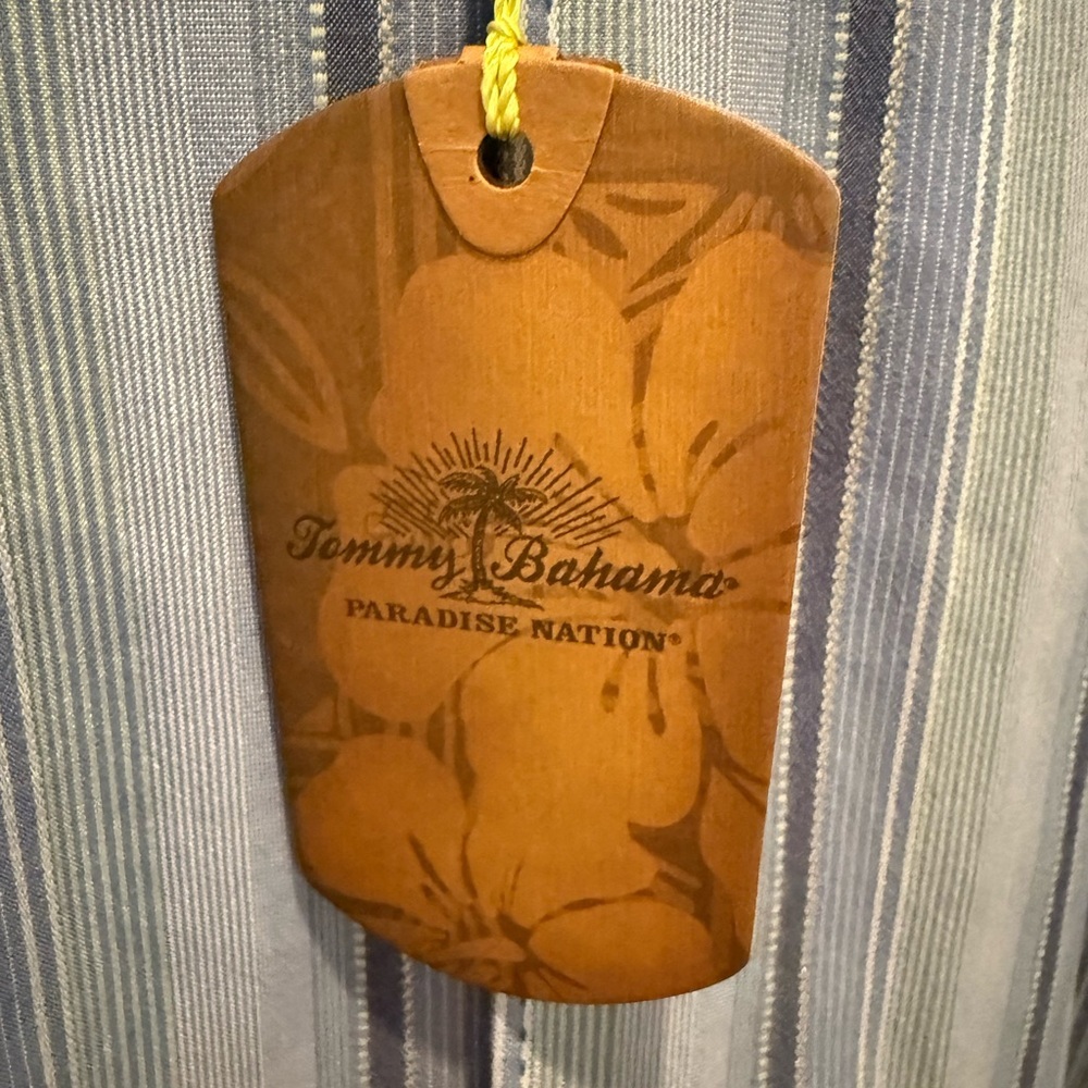 Tommy Bahama Casual Blue Striped Shirt 100% silk - Picture 4 of 5
